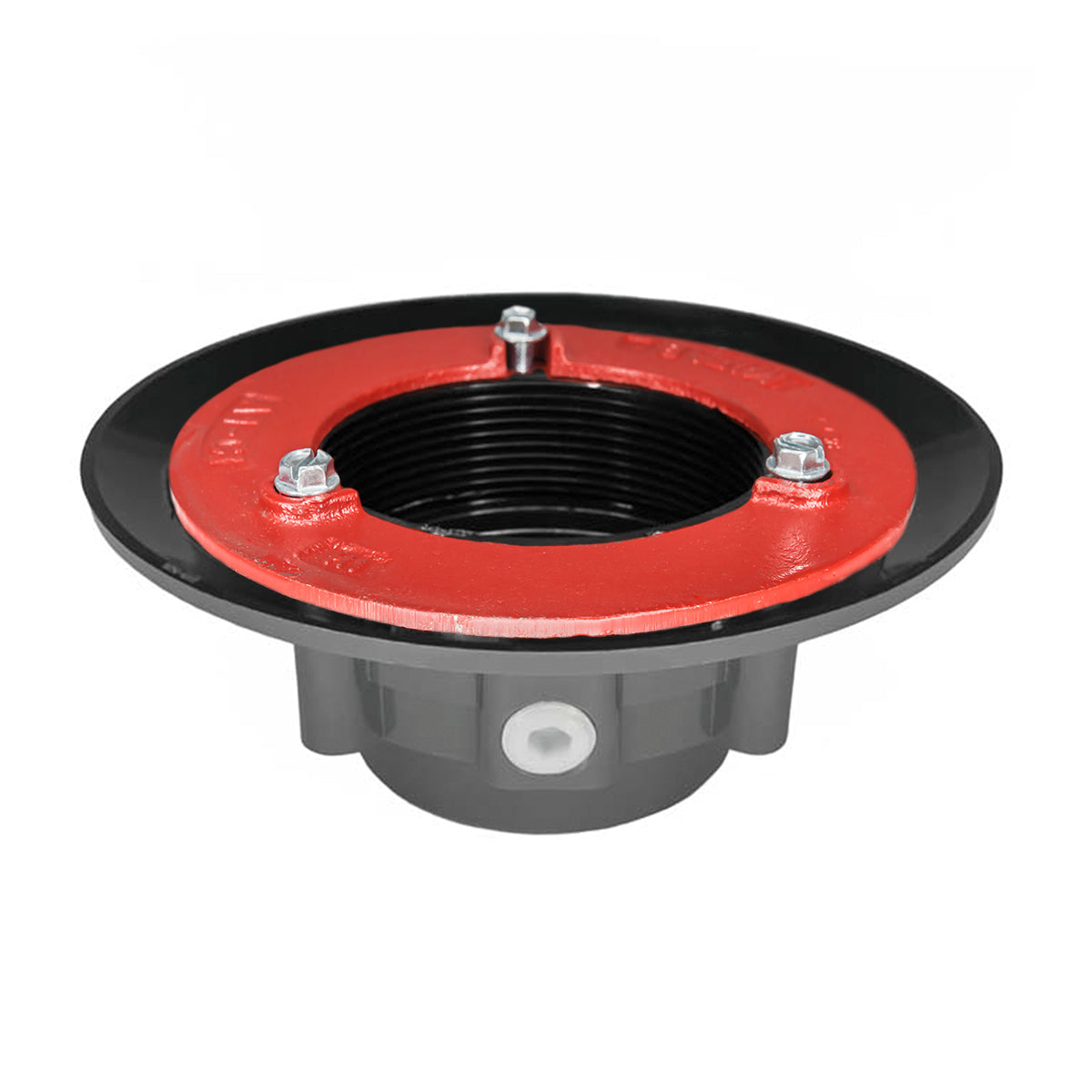 Infinity Drain CDA 43 W Clamp Down Drain ABS 4" Throat, 3" Outlet with Threaded Clamping Plate