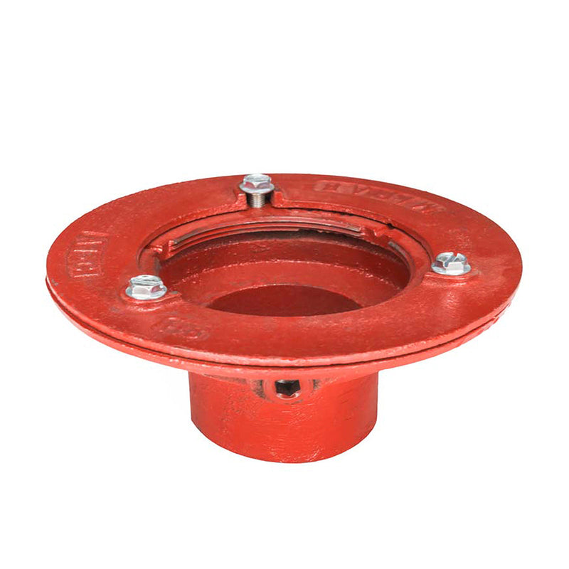 Infinity Drain CDIC 42 Clamp Down Drain Cast Iron 4" Throat, 2" Inside Caulk Outlet
