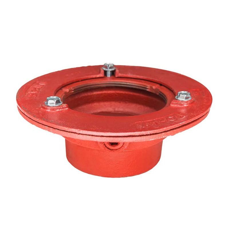 Infinity Drain CDIC 43 Clamp Down Drain Cast Iron 4" Throat, 3" Inside Caulk Outlet
