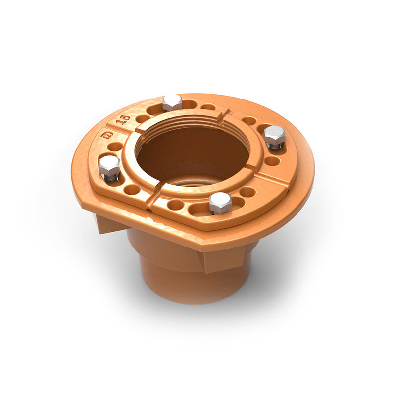 Infinity Drain CDIH 22 Hot Mop Compact Clamp Down Drain Cast Iron, 2" Throat, 2" No Hub Outlet