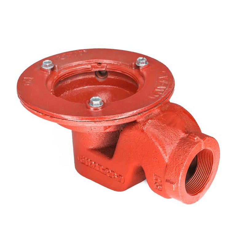 Infinity Drain CDIS 42 Clamp Down Drain Cast Iron, Integral Trap 4? Throat, 2? Threaded Side Outlet
