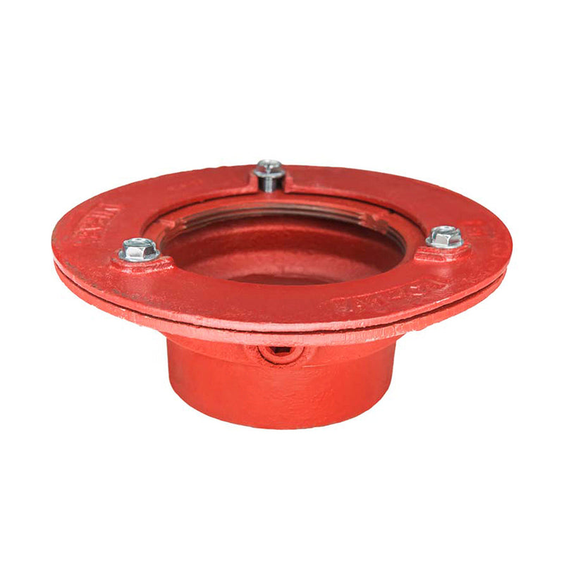 Infinity Drain CDI 44 Clamp Down Drain Cast Iron 4" Throat, 4" No Hub Outlet