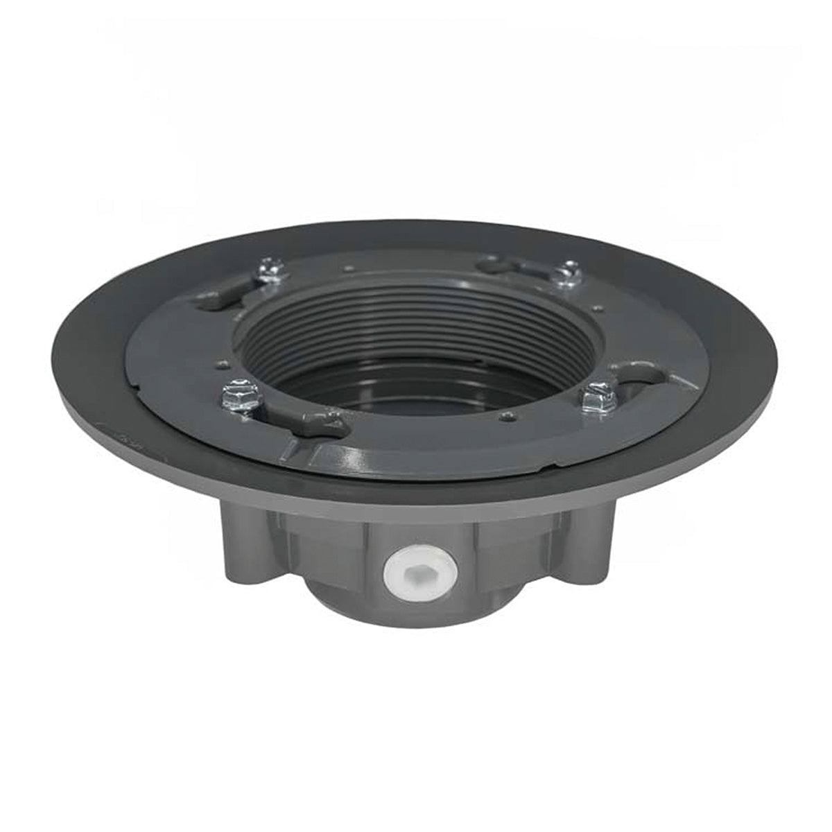 Infinity Drain CDP 42 W Clamp Down Drain PVC 4" Throat, 2" Outlet with Threaded Outlet