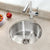 Houzer CF-1830-1 Club 18 Inch Stainless Steel Undermount Single Round Bowl Bar Sink