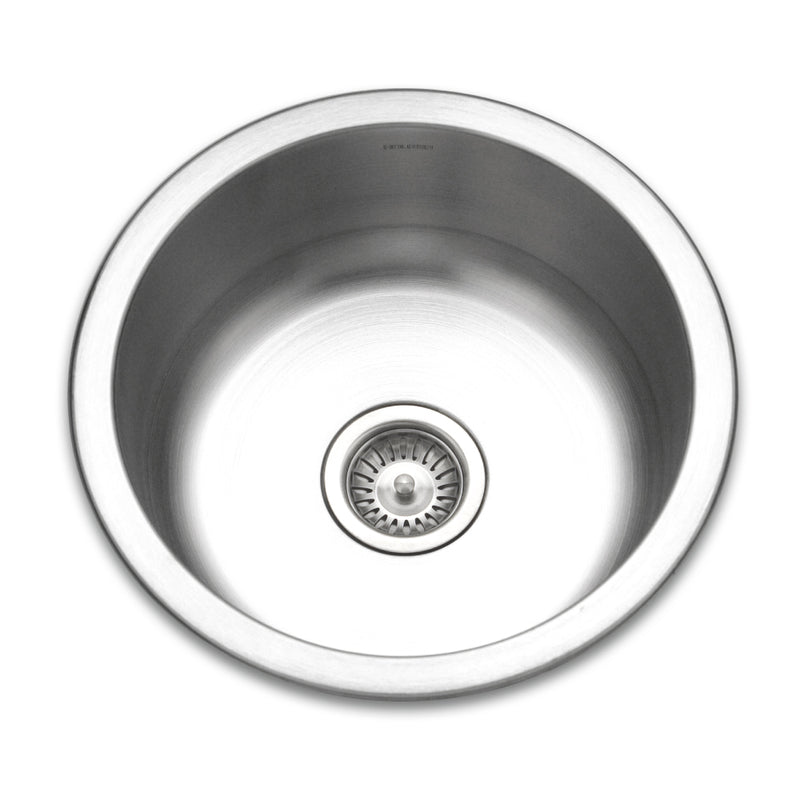 Houzer CF-1830-1 Club 18 Inch Stainless Steel Undermount Single Round Bowl Bar Sink