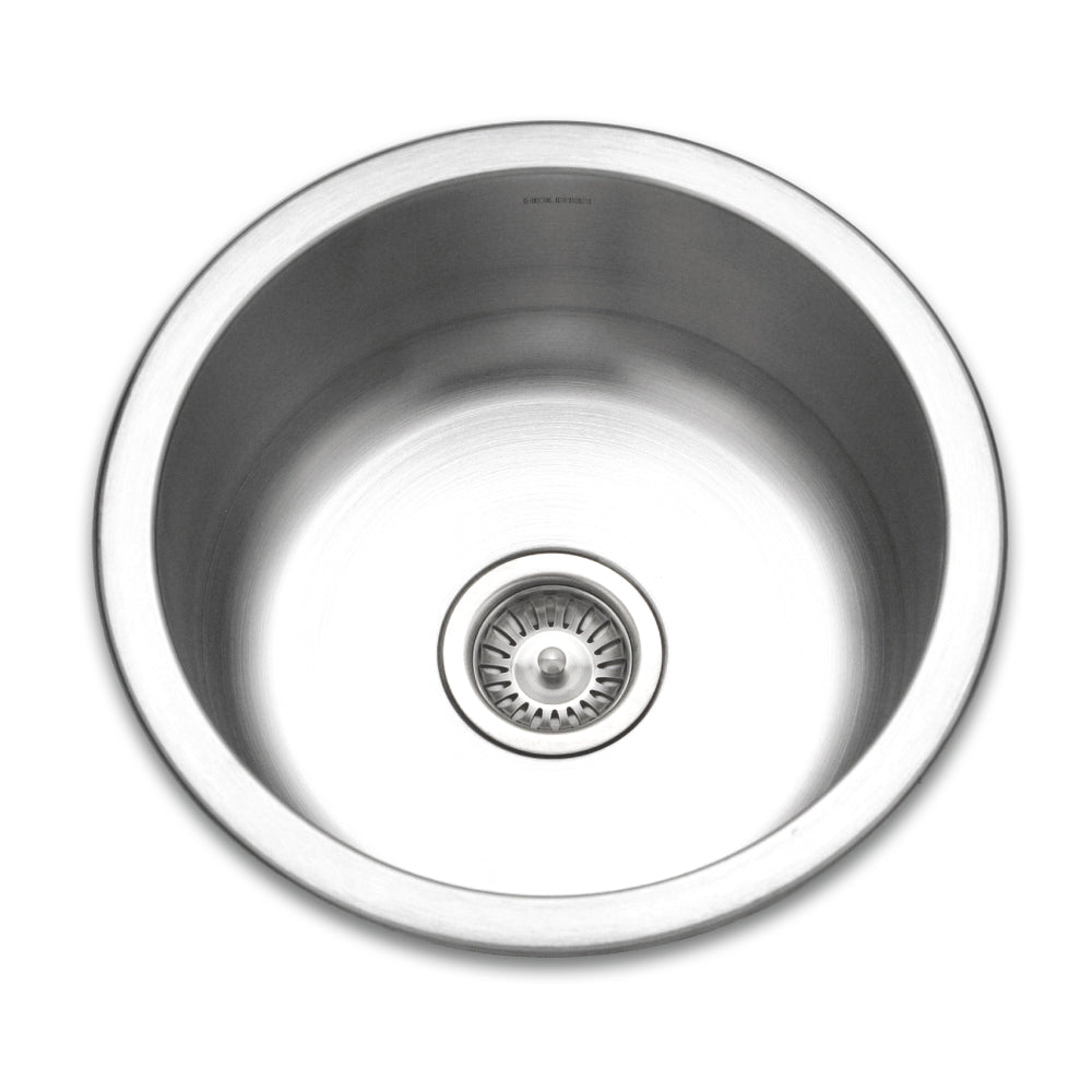 Houzer CF-1830-5 Club 18 Inch Stainless Steel Undermount Round Bowl Bar and Prep Sink