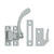 Deltana CF450 Window Lock, Casement Fastener, Reversible, 4-1/2