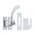 Deltana CF450 Window Lock, Casement Fastener, Reversible, 4-1/2