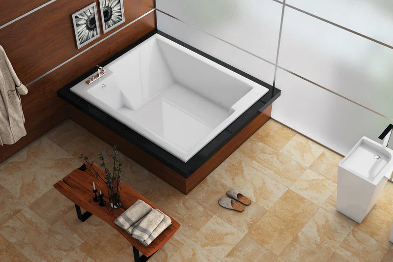 Americh CF7260PA5-WH Confidence 72" x 60" Drop In Platinum Combo 3 Tub