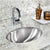 Houzer CH-1800-5 Opus 18 Inch Stainless Steel Undermount Oval Bowl Bathroom Sink Without Overflow