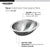 Houzer CH-1800-5 Opus 18 Inch Stainless Steel Undermount Oval Bowl Bathroom Sink Without Overflow