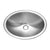 Houzer CH-1800-5 Opus 18 Inch Stainless Steel Undermount Oval Bowl Bathroom Sink Without Overflow