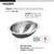 Houzer CHTO-1800-10 Opus 18 Inch Stainless Steel Drop-In Oval Bowl Bathroom Sink With Overflow Drain Assembly