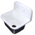 Nantucket Sinks CI-2218-FBMBLSET Cast Iron Finished Bottom Wallmount Utility Sink Set with Drain