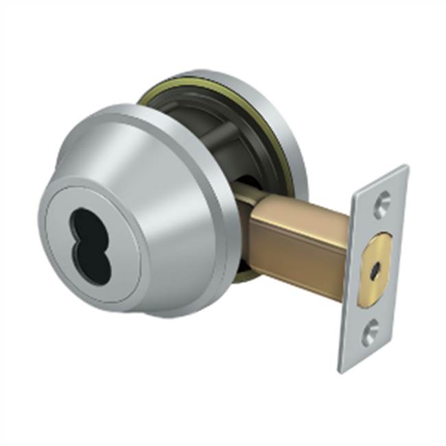 Deltana CL200LAIC-26D Single Deadbolt IC Core Non CYL GR2 With  2-3/4 Backset - Brushed Chrome