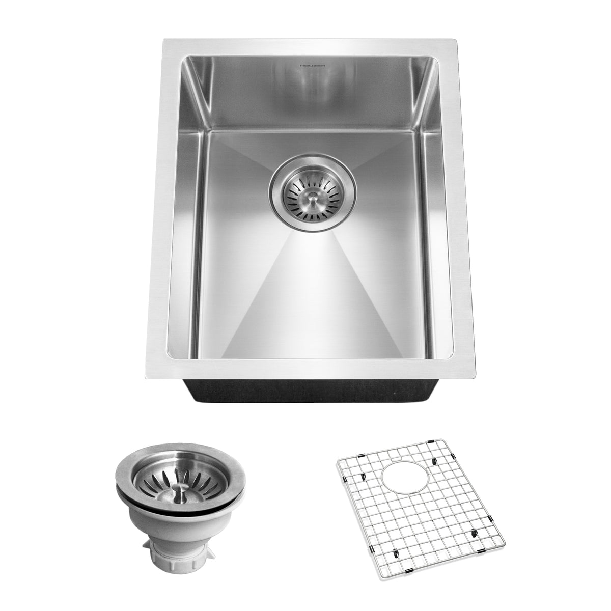 Houzer CNB-1200 Savior 12 Inch Stainless Steel Undermount Kitchen Bar Sink