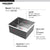 Houzer CNB-1200 Savior 12 Inch Stainless Steel Undermount Kitchen Bar Sink