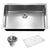 Houzer CNG-3200 Savior 32 Inch Stainless Steel Undermount Single Bowl Kitchen Sink