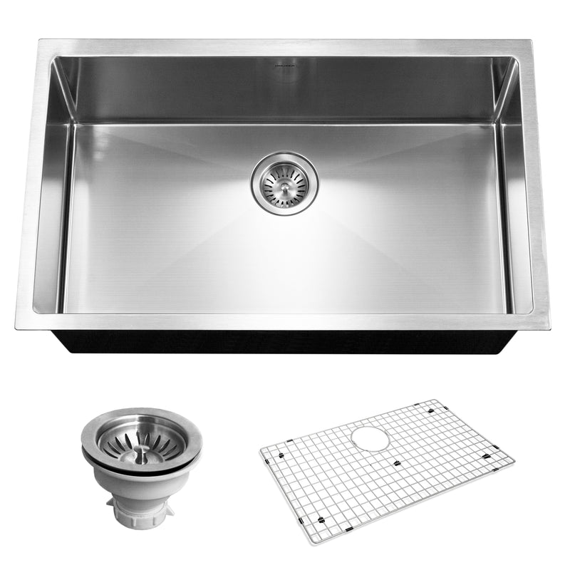Houzer CNG-3200 Savior 32 Inch Stainless Steel Undermount Single Bowl Kitchen Sink
