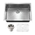 Houzer CNM-2700 Savior 27 Inch Stainless Steel Undermount Single Bowl Kitchen Sink