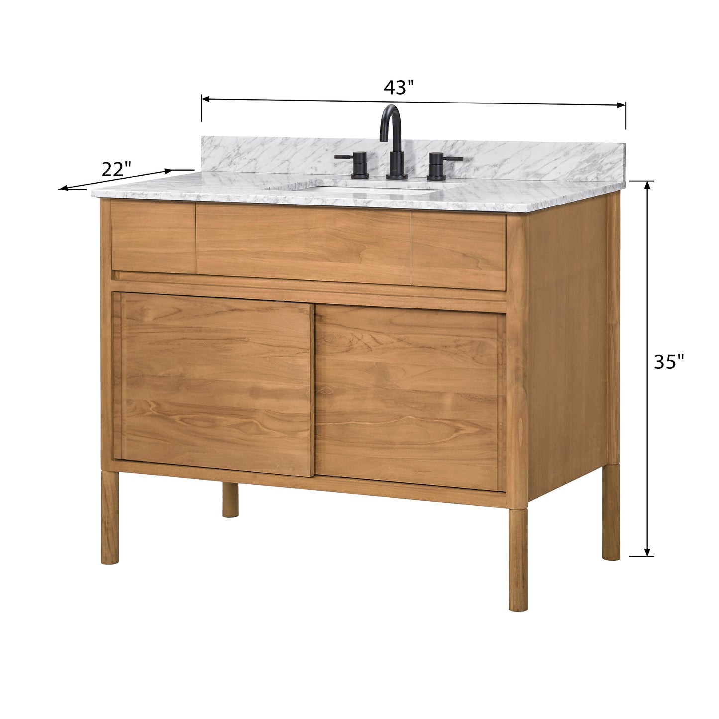 Avanity COLBIE-VS43-NTColbie 43 in. Single Sink Bathroom Vanity with Top - Parent