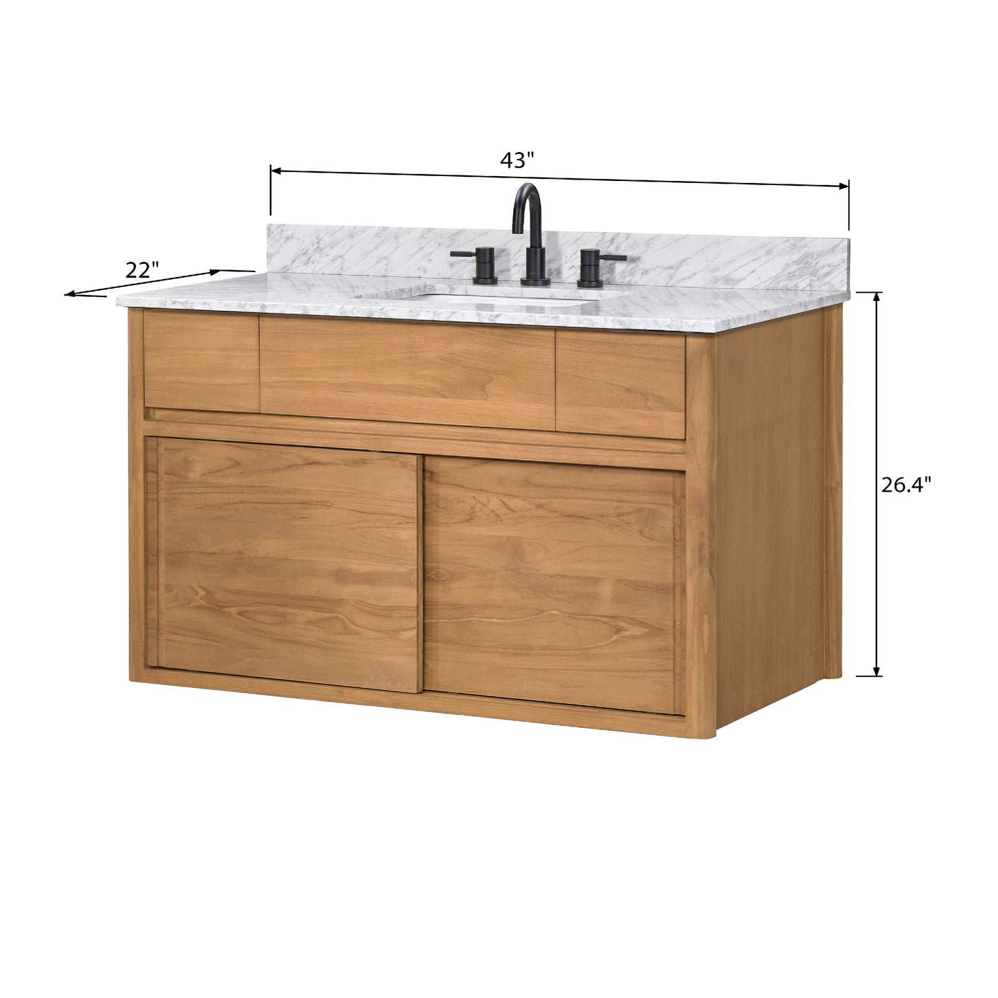 Avanity COLBIE-VS43-NTColbie 43 in. Single Sink Bathroom Vanity with Top