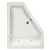 Hydro Systems COU6048AWP-RH Courtney 60 X 48 Acrylic Whirlpool Jet Tub System Right Hand Tub