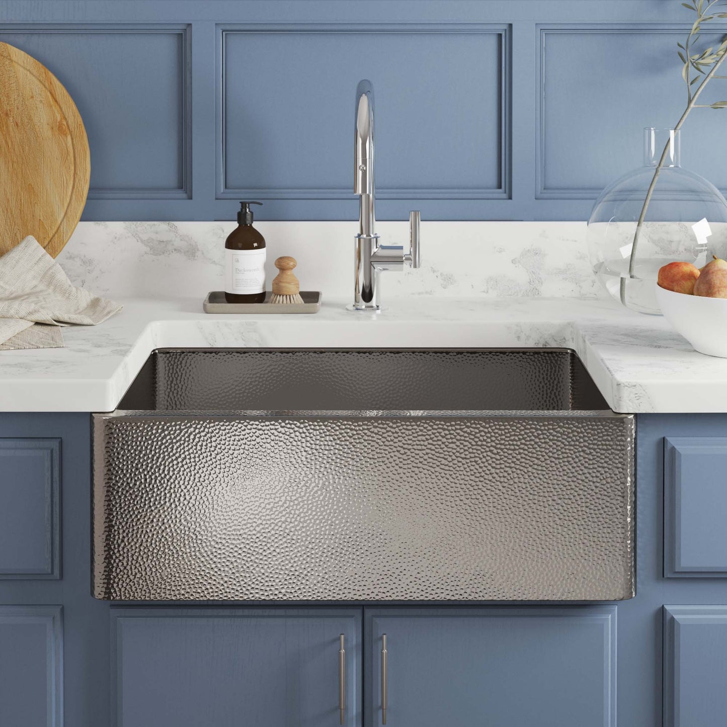 Native Trails CPK894 Farmhouse 30 Kitchen Sink In Polished Nickel