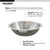 Houzer CRO-1620-5 Opus 16 Inch Stainless Steel Undermount Round Bathroom Sink With Overflow Drain Assembly