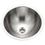Houzer CRTO-1620-40 Opus 16 Inch Stainless Steel Drop-In Topmount Round Bowl Bathroom Sink With Overflow Drain Assembly