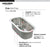 Houzer CS-1105-5 Club 10 Inch Stainless Steel Undermount Compact Bar and Prep Sink