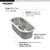 Houzer CS-1105-C Club 10 Inch Stainless Steel Undermount Compact Bar and Prep Sink