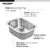 Houzer CS-1407-5 Club 14 Inch Stainless Steel Undermount Medium Bar and Prep Sink