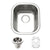 Houzer CS-1407-C Club 14 Inch Stainless Steel Undermount Medium Bar and Prep Sink