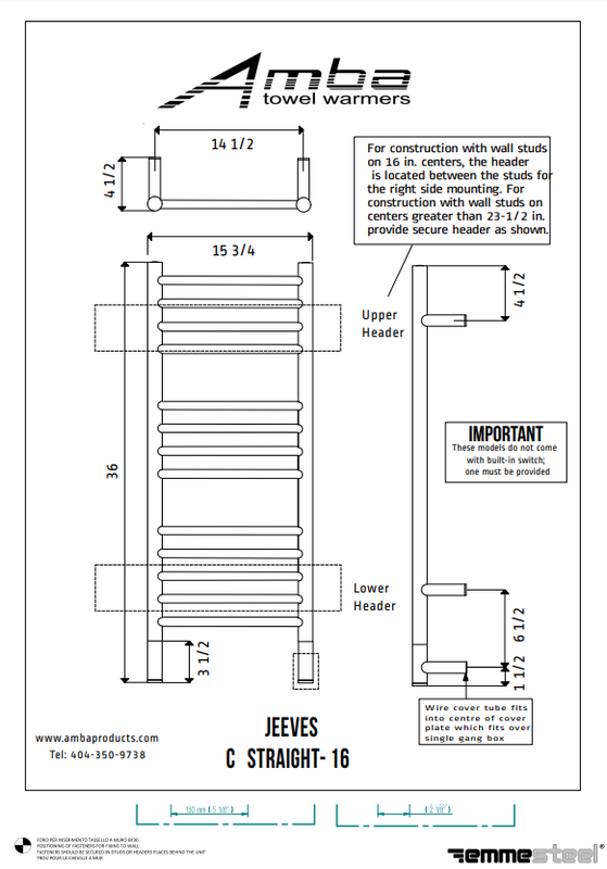 Amba CS-16 Model C Straight  - 16 Width - Parent