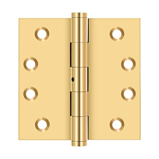 Deltana CSB44N 4 x 4 Square Hinges - PVD Polished Brass