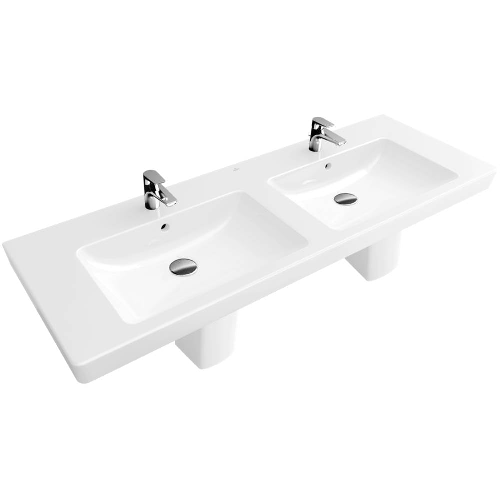 Villeroy And Boch 7175U401 Subway Vanity double washbasin 51 1/8 x 18 1/2 (1300 x 470 mm) - White Alpin