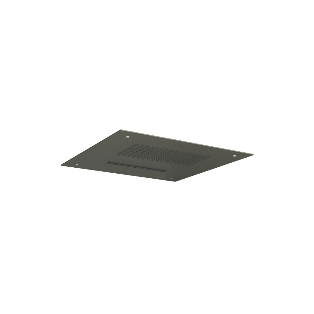 Flusso Cascade CSS.15S 15" Stainless Steel Flush Mount Rainhead With Cascade Watefall