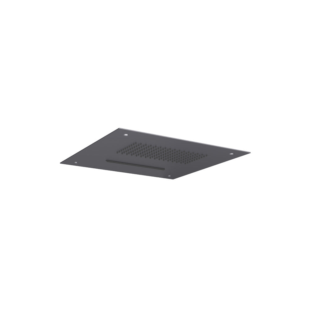 Flusso Cascade CSS.15S 15" Stainless Steel Flush Mount Rainhead With Cascade Watefall