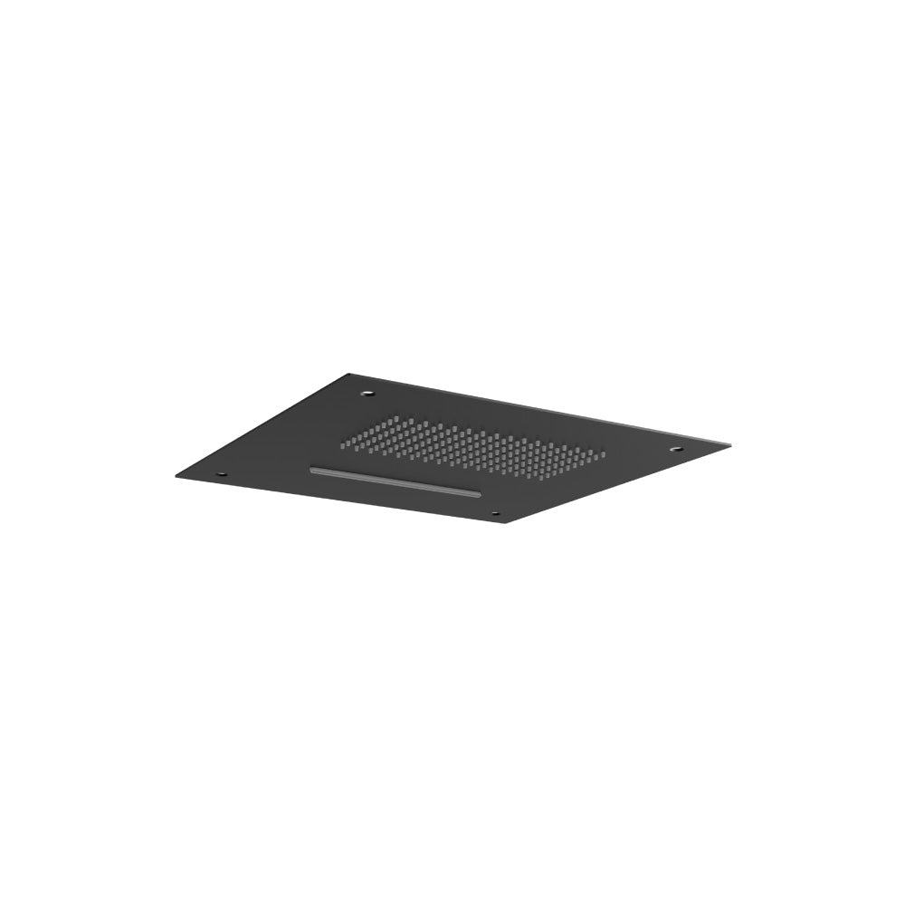 Flusso Cascade CSS.15S 15" Stainless Steel Flush Mount Rainhead With Cascade Watefall