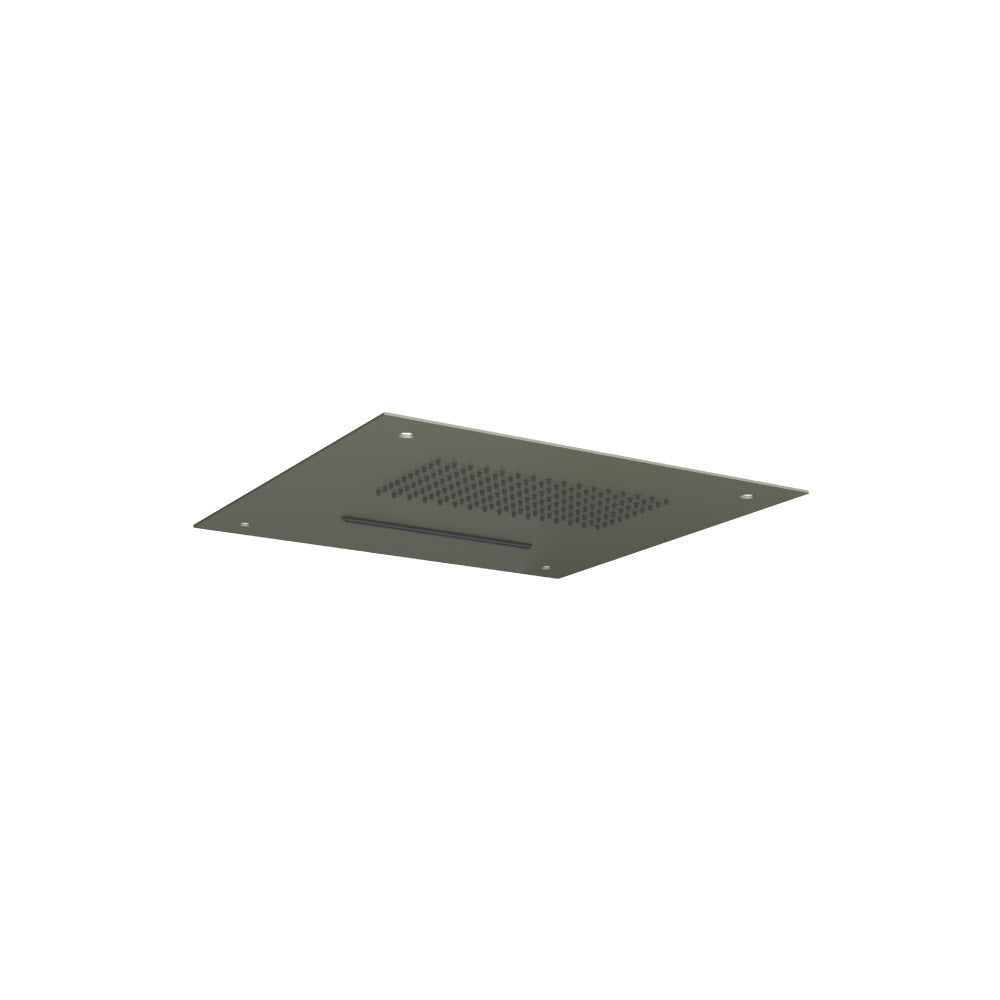 Flusso Cascade CSS.15S 15" Stainless Steel Flush Mount Rainhead With Cascade Watefall