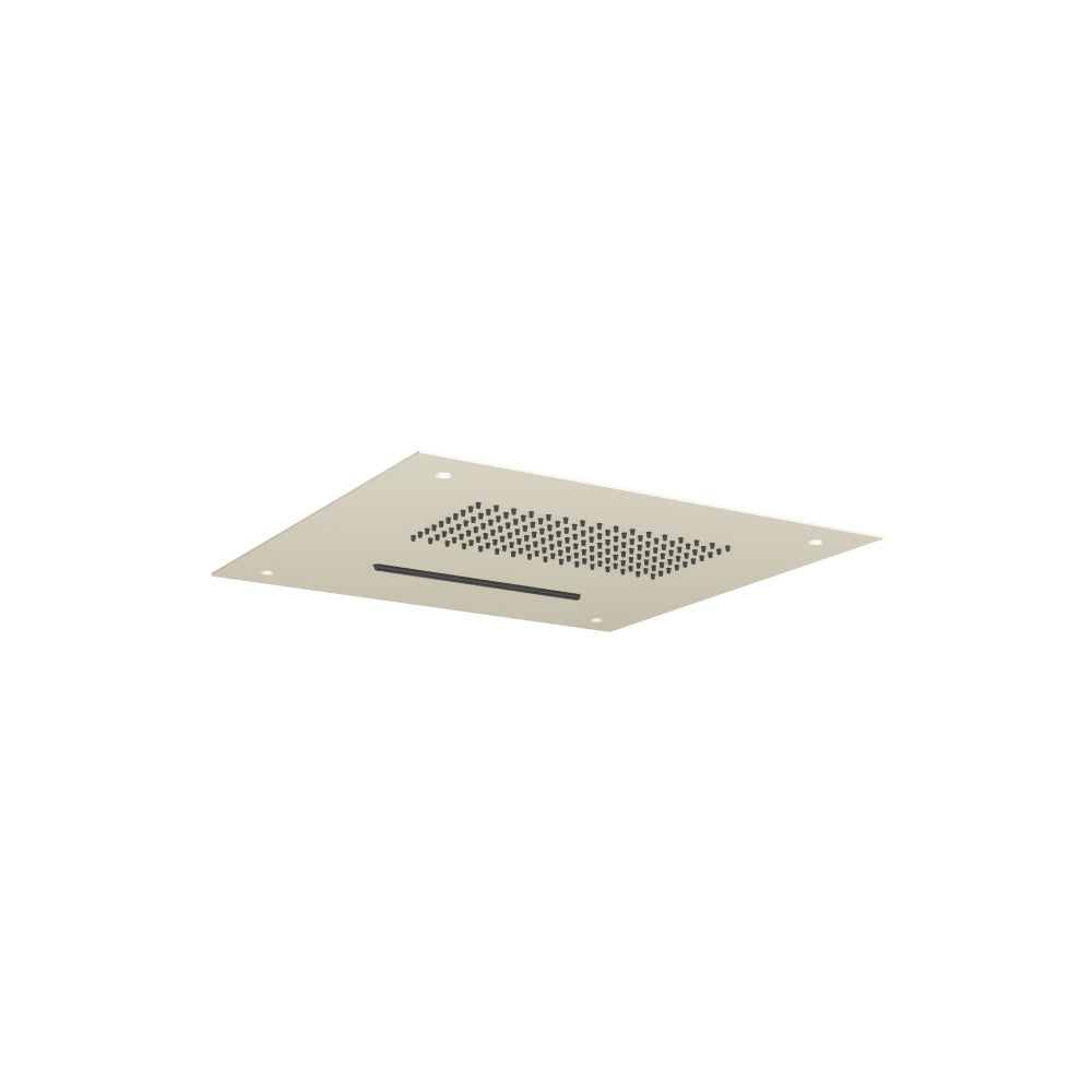 Flusso Cascade CSS.15S 15" Stainless Steel Flush Mount Rainhead With Cascade Watefall