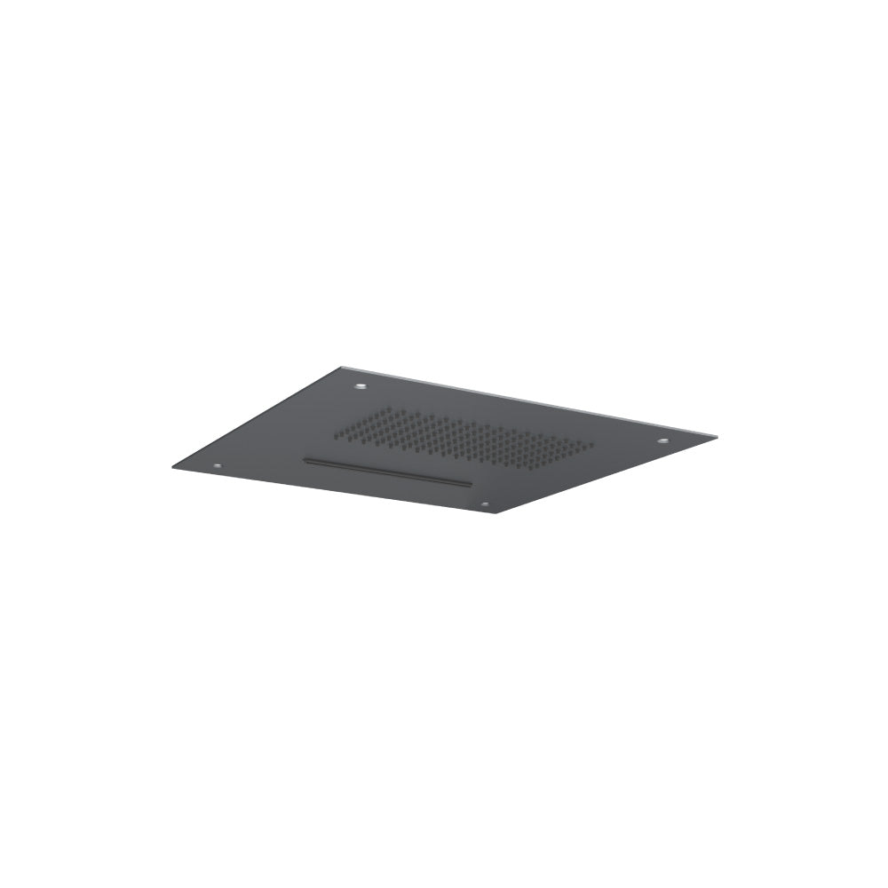 Flusso Cascade CSS.15S 15" Stainless Steel Flush Mount Rainhead With Cascade Watefall