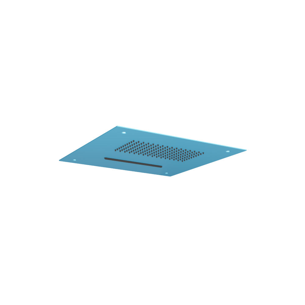 Flusso Cascade CSS.15S 15" Stainless Steel Flush Mount Rainhead With Cascade Watefall