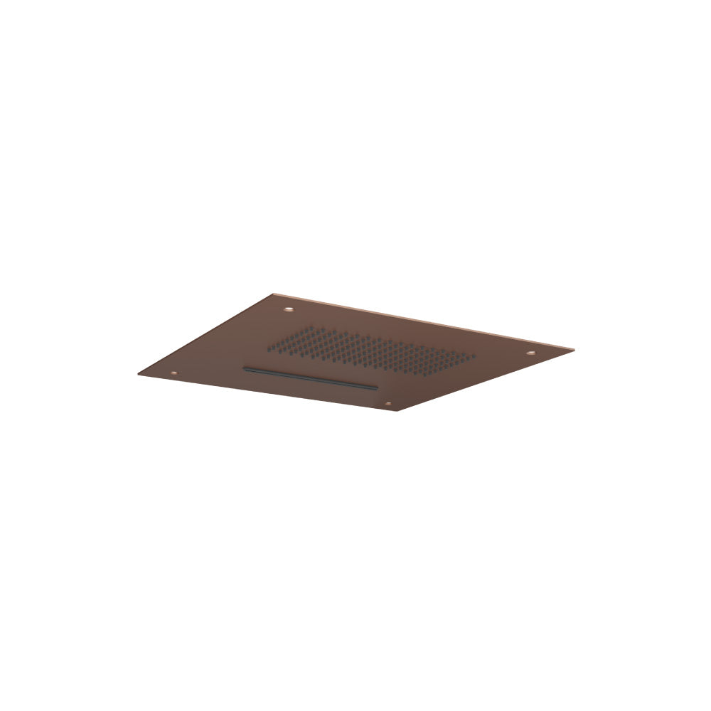 Flusso Cascade CSS.15S 15" Stainless Steel Flush Mount Rainhead With Cascade Watefall