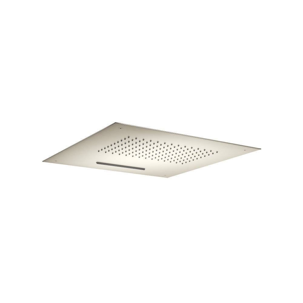Flusso Cascade CSS.20S 20" Stainless Steel Flush Mount Rainhead With Cascade Watefall