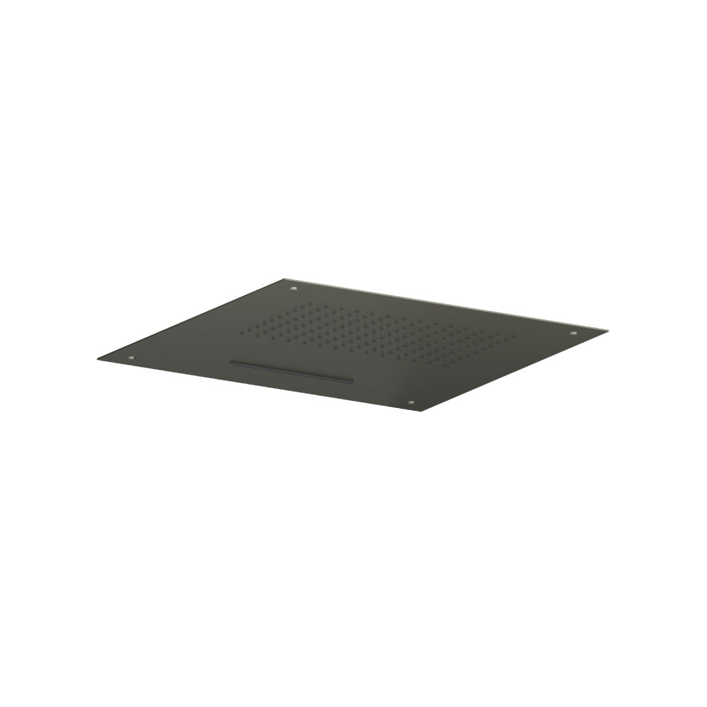 Flusso Cascade CSS.20S 20" Stainless Steel Flush Mount Rainhead With Cascade Watefall