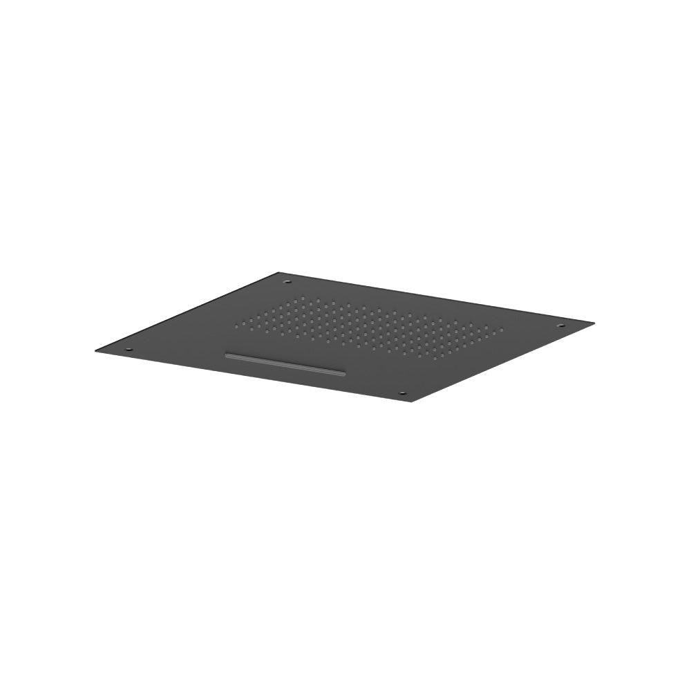 Flusso Cascade CSS.20S 20" Stainless Steel Flush Mount Rainhead With Cascade Watefall