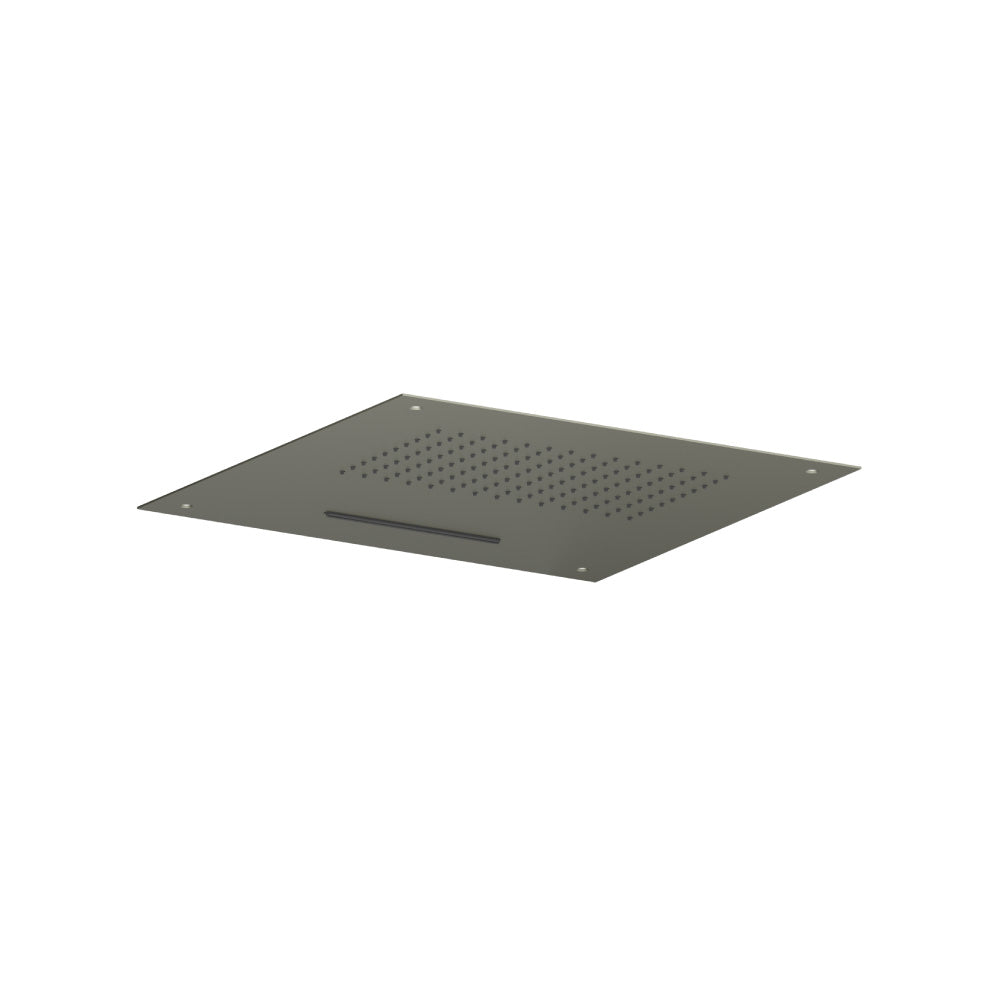 Flusso Cascade CSS.20S 20" Stainless Steel Flush Mount Rainhead With Cascade Watefall