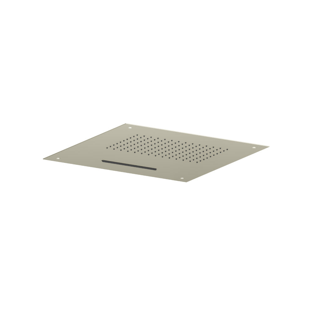 Flusso Cascade CSS.20S 20" Stainless Steel Flush Mount Rainhead With Cascade Watefall